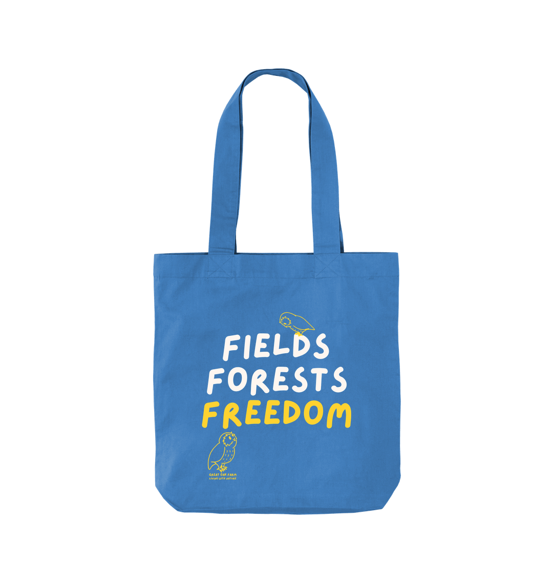 Great Oak Farm Blue Fields Forests Freedom Tote