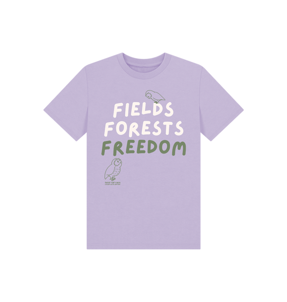 Great Oak Farm Lilac Fields Forests Freedom T-shirt