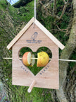Wood Heart Shaped Love Birds Bird Feeder Great Oak Farm