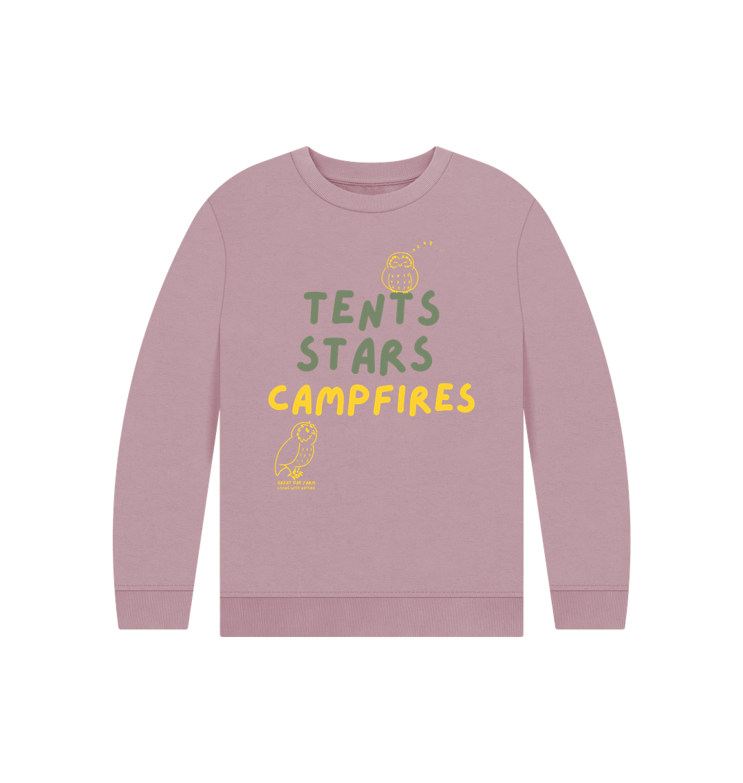 Great Oak Farm Mauve Tents Stars Campfires Jumper