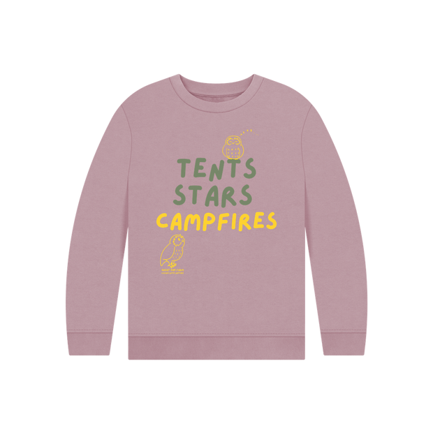 Great Oak Farm Mauve Tents Stars Campfires Jumper