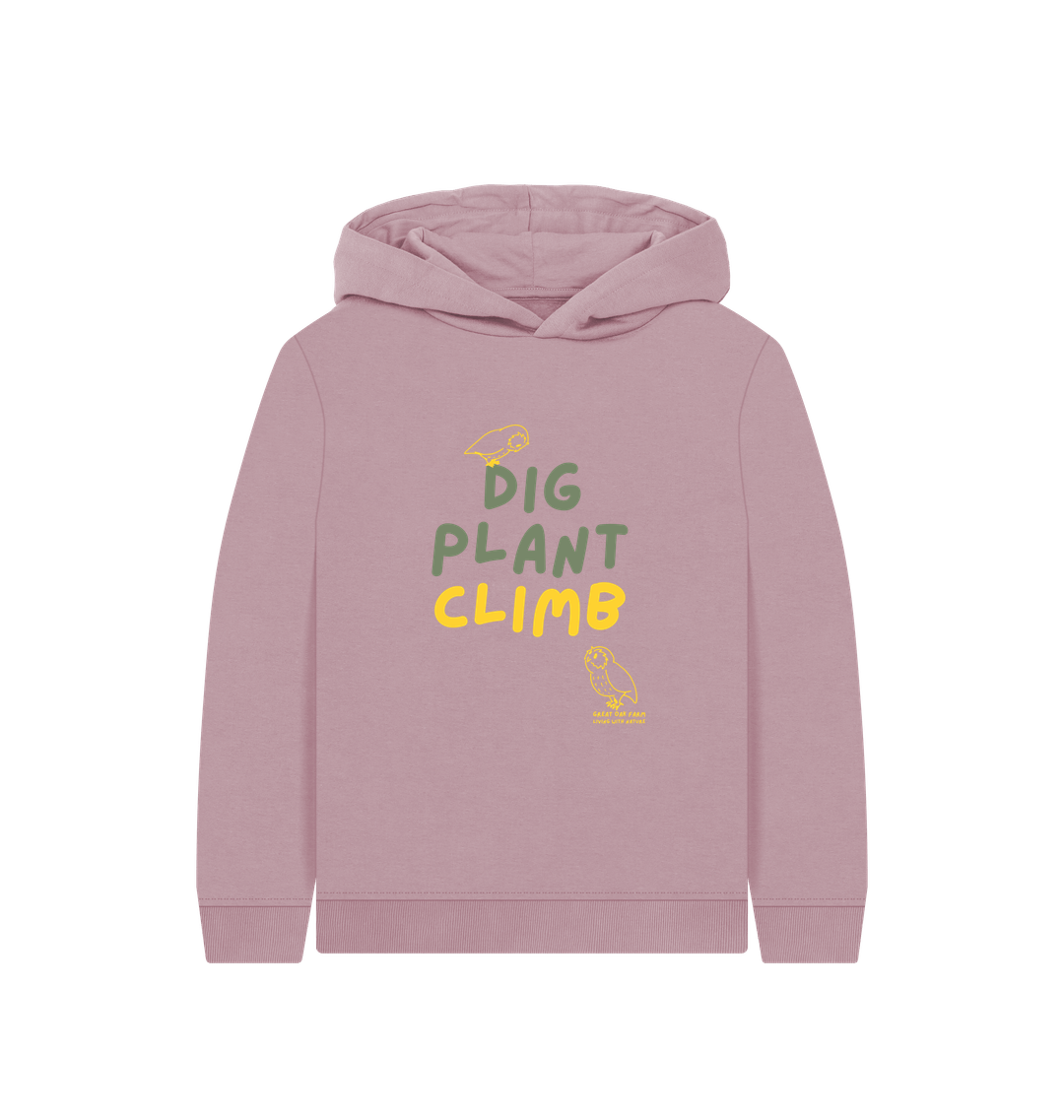 Great Oak Farm Mauve Dig Plant Climb Hoodie