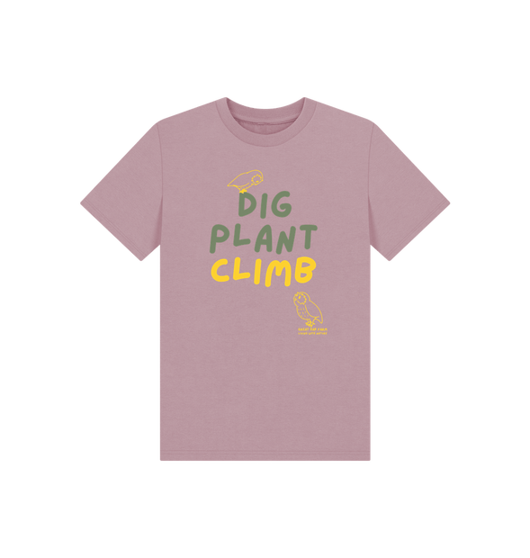 Great Oak Farm Mauve Dig Plant Climb T-shirt