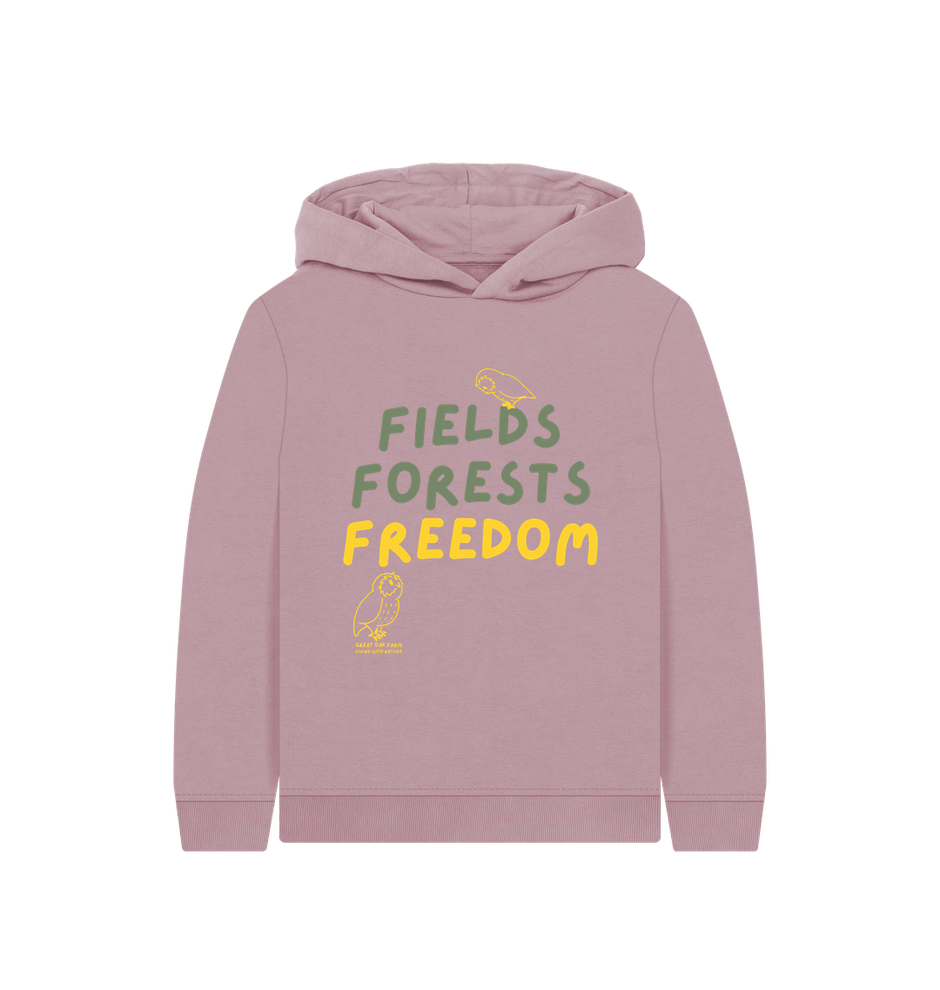 Great Oak Farm Mauve Fields Forests Freedom Hoodie