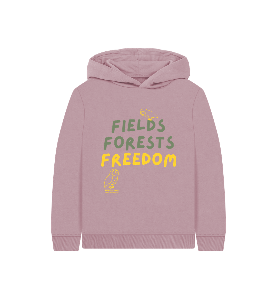 Great Oak Farm Mauve Fields Forests Freedom Hoodie