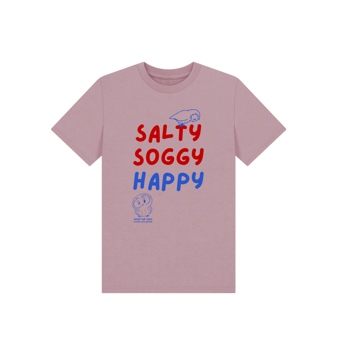 Great Oak Farm Mauve Salty Soggy Happy T-shirt