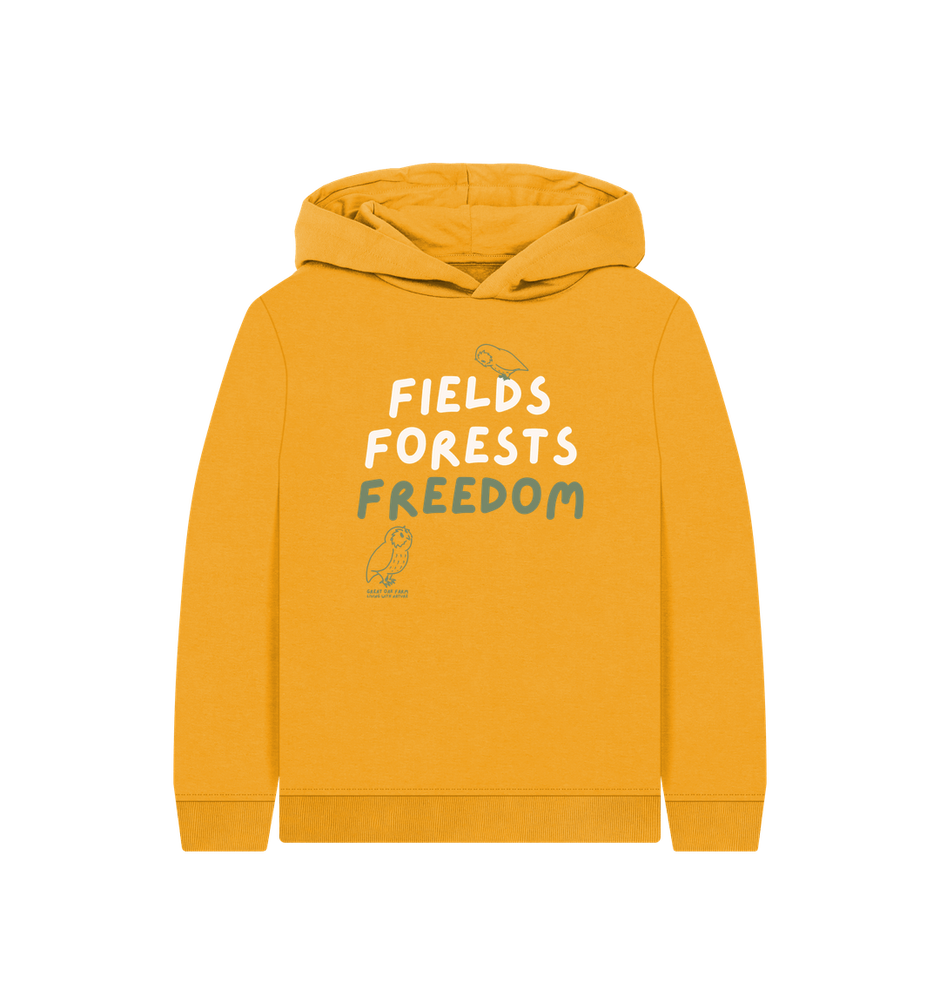 Great Oak Farm Fields Forest Freedom Mustard Hoodie