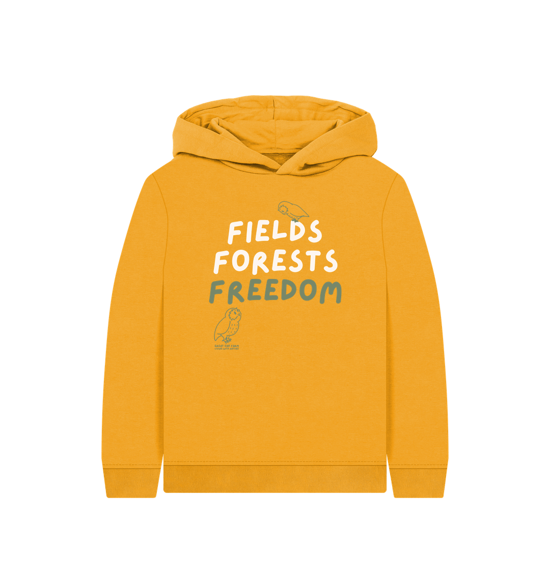 Great Oak Farm Fields Forest Freedom Mustard Hoodie