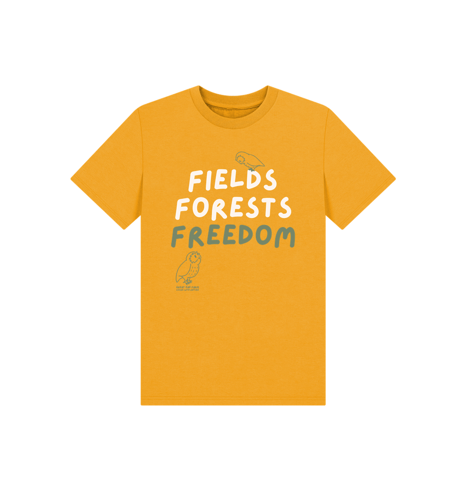 Great Oak Farm Mustard Fields Forests Freedom T-shirt