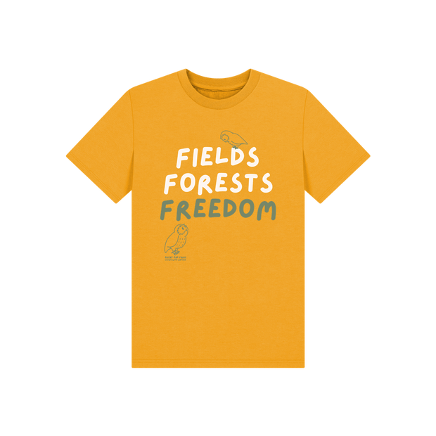Great Oak Farm Mustard Fields Forests Freedom T-shirt