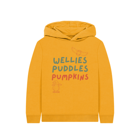 Great Oak Farm Mustard Wellies Puddles Pumpkin Hoodie
