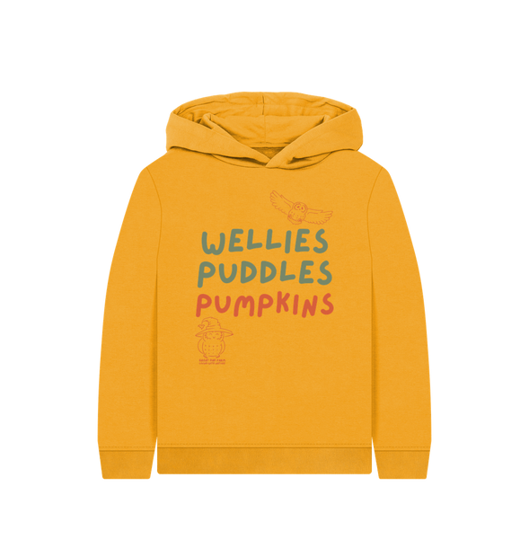 Great Oak Farm Mustard Wellies Puddles Pumpkin Hoodie