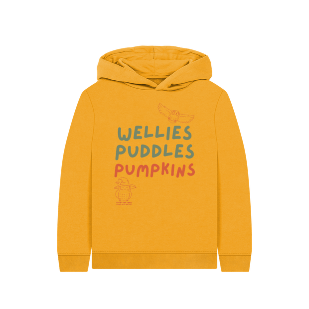 Great Oak Farm Mustard Wellies Puddles Pumpkin Hoodie