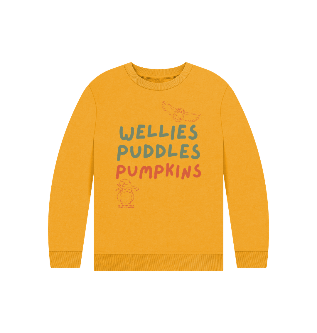 Great Oak Farm Wellies Puddles  Pumpkins Jumper