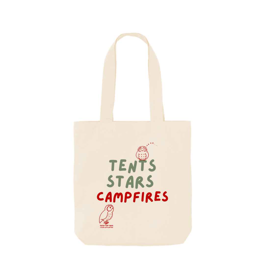 Great Oak Farm Natural Tents  Stars Campfires Tote