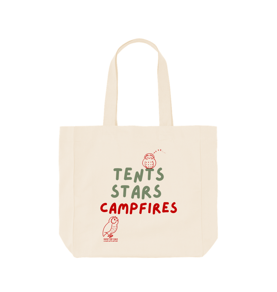 Great Oak Farm Natural Large Campfires Tote