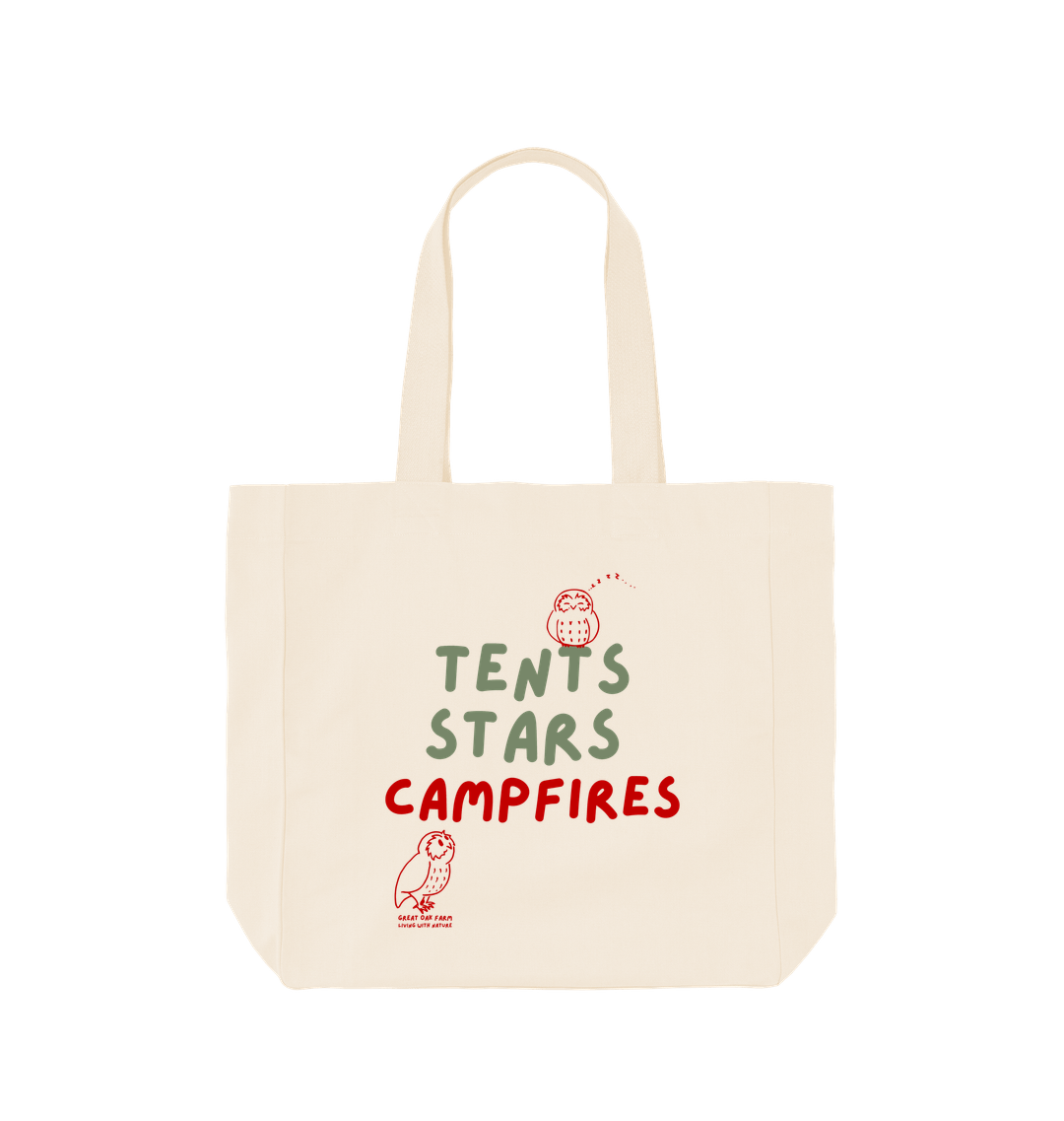 Great Oak Farm Natural Large Campfires Tote