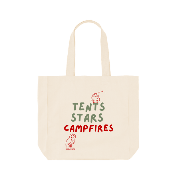 Great Oak Farm Natural Large Campfires Tote