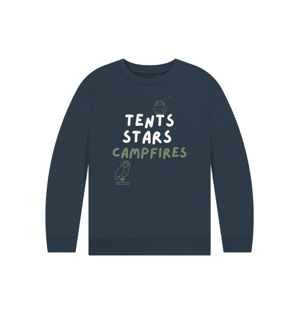 Great Oak Farm Navy Blue Printed Kids Jumper Front 