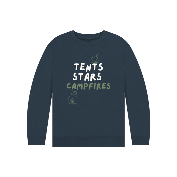 Great Oak Farm Navy Blue Printed Kids Jumper Front 
