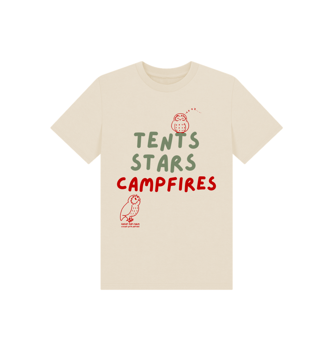 Great Oak Far Oat Tents Stars Campfires T-shrt