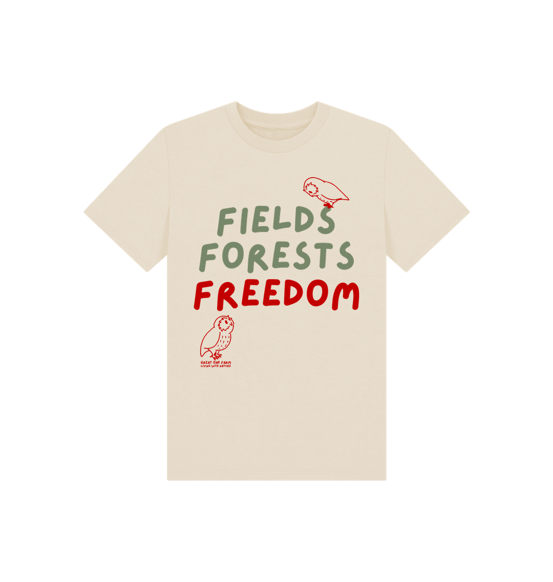 Great Oak Farm Oat Fields Forests Freedom T-shirt