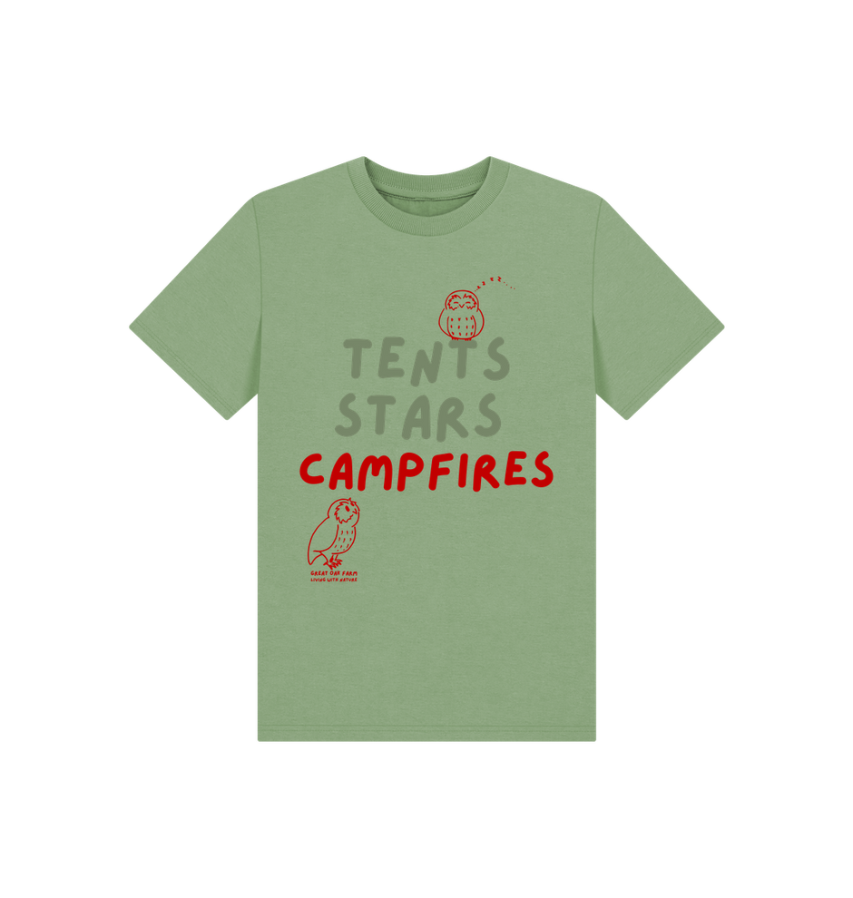 Great Oak Farm Sage Tents Sars Campfires T-shirt