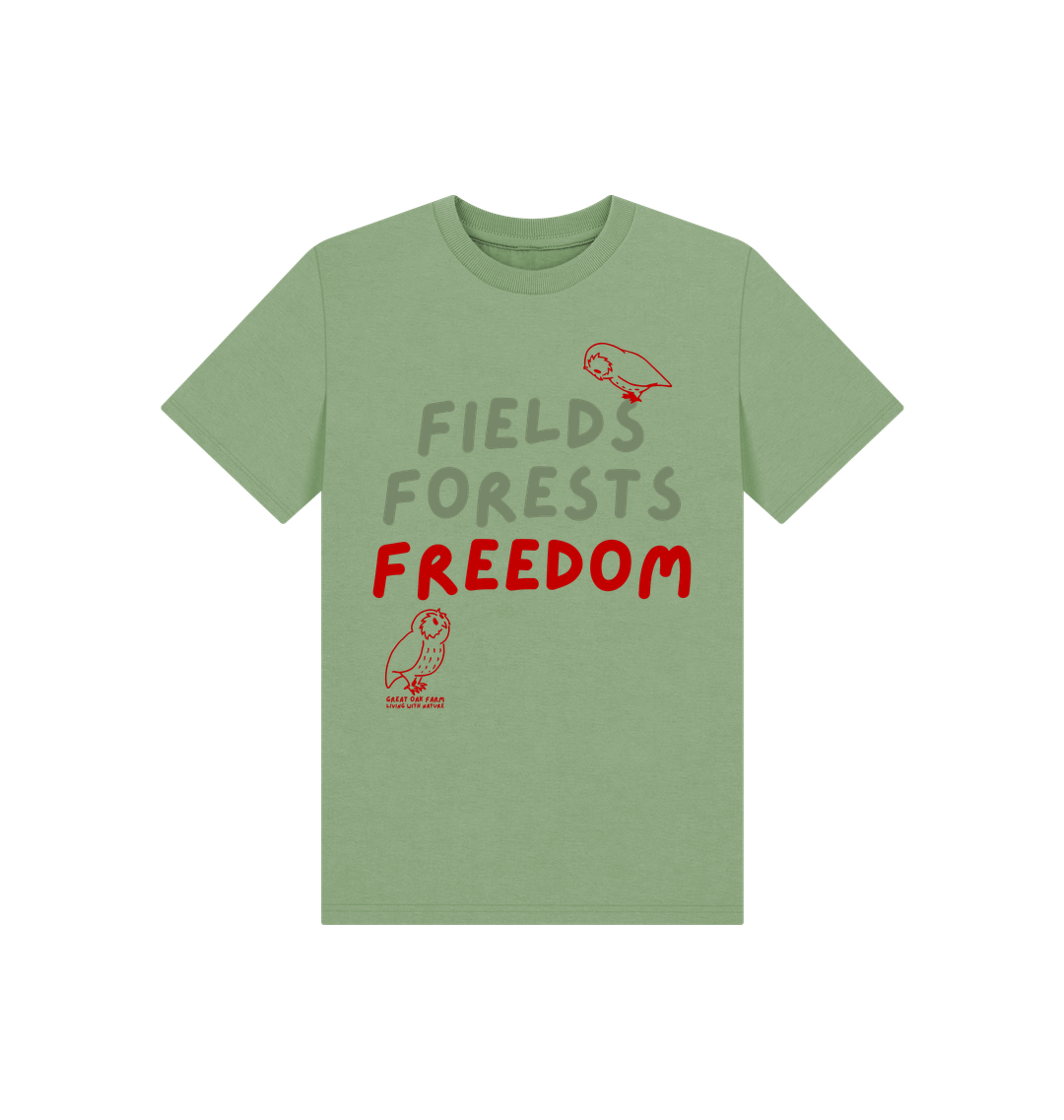 Great Oak Farm Sage Fields Forests Freedom T-shirt