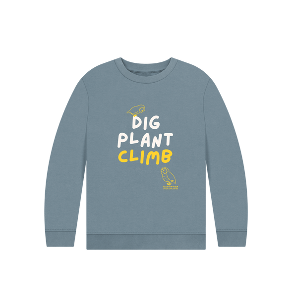 Great Oak Farm Stone Blue Dig Plant Climb Jumper