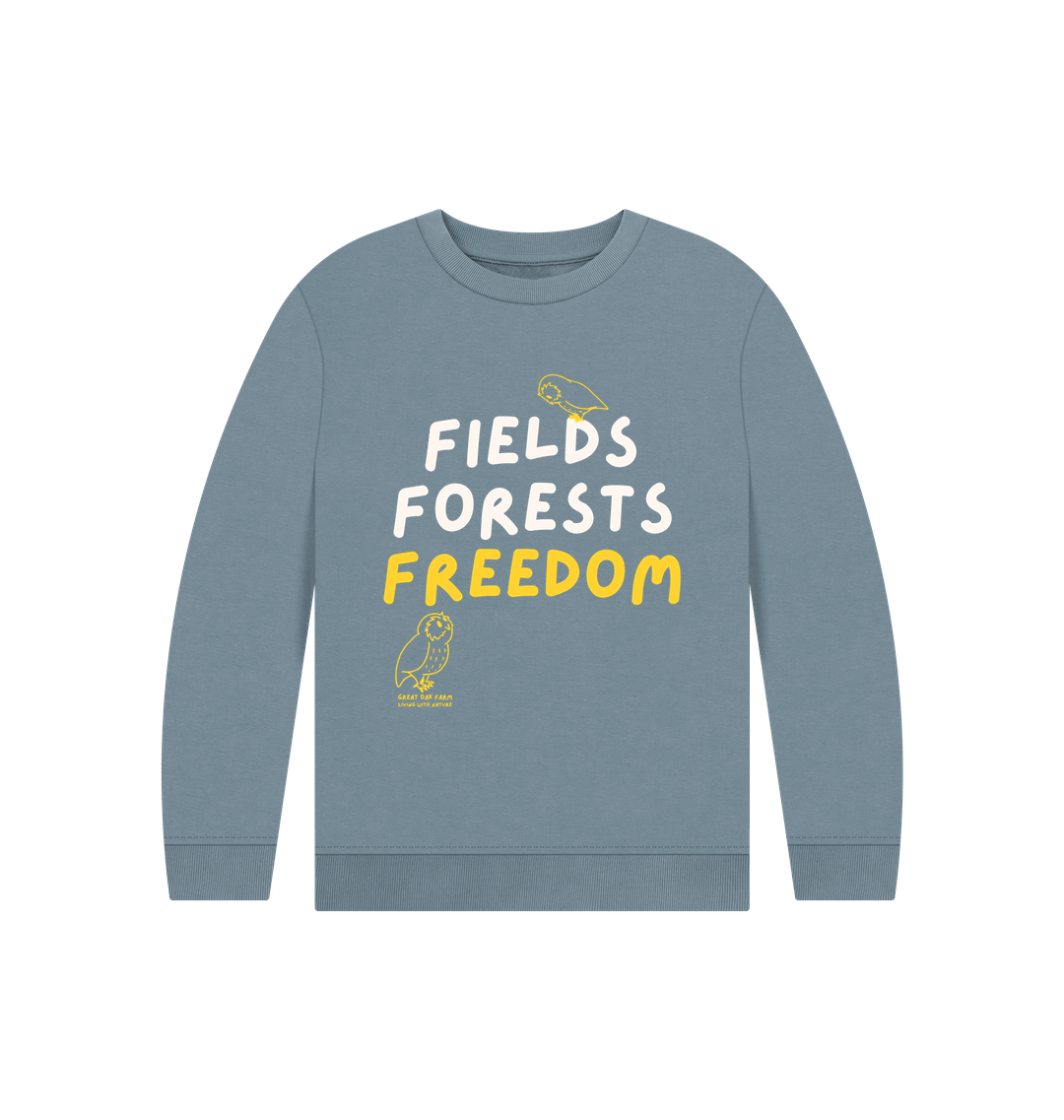 Great Oak Farm Stone Blue Fields Forests Freedom Jumper