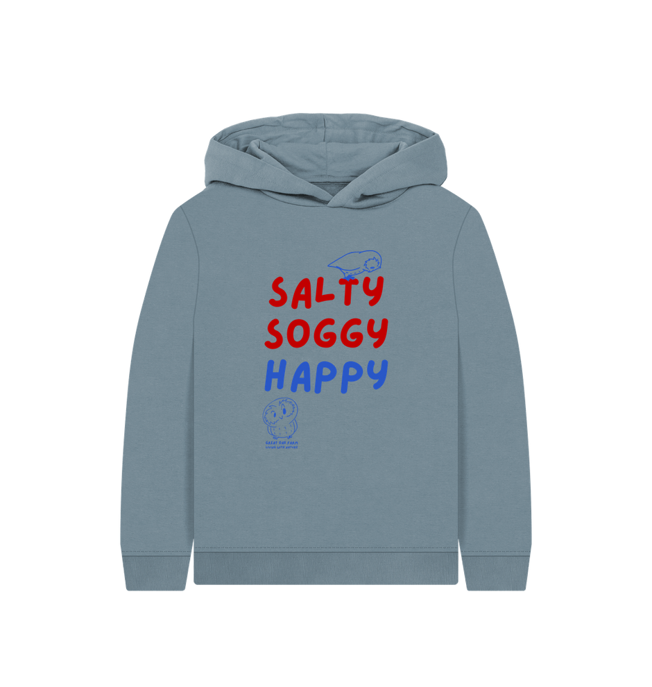 Great Oak Farm Stone Blue Salty Soggy Happy Hoodie