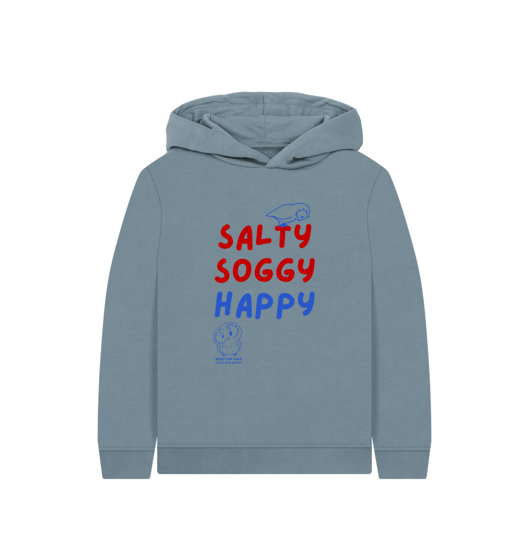 Great Oak Farm Stone Blue Salty Soggy Happy Hoodie