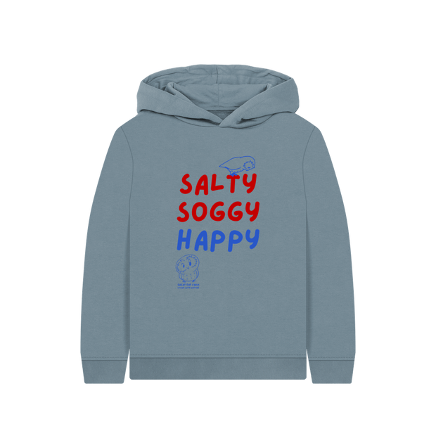 Great Oak Farm Stone Blue Salty Soggy Happy Hoodie