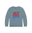 Great Oak Farm Stone Blue Salty Soggy Happy Jumper
