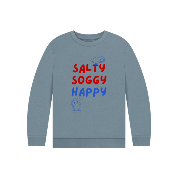 Great Oak Farm Stone Blue Salty Soggy Happy Jumper