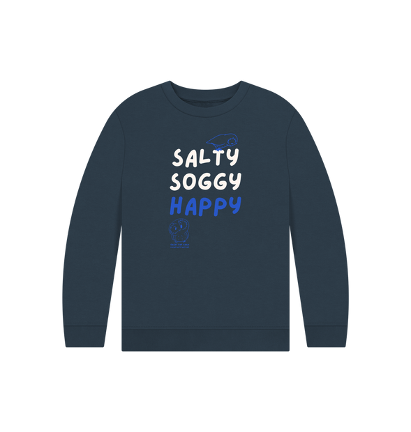 Great Oak Farm Salty Soggy Happy Sweatshirt Navy Blue