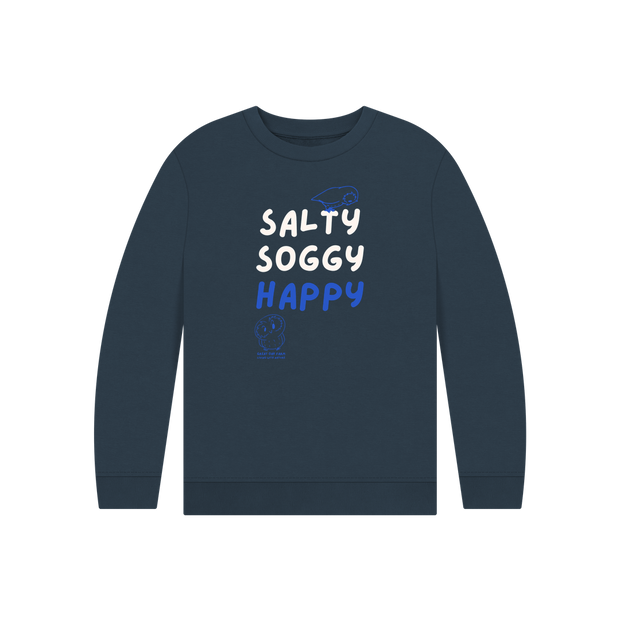 Great Oak Farm Salty Soggy Happy Sweatshirt Navy Blue
